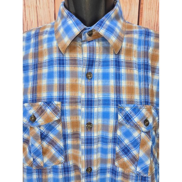 Johnston & Murphy Men's Slim Fit Short Sleeve Shirt Large - Picture 3 of 7